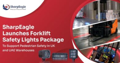 SharpEagle Launches Forklift Safety Lights Package to Support Pedestrian Safety in UK and UAE Warehouses